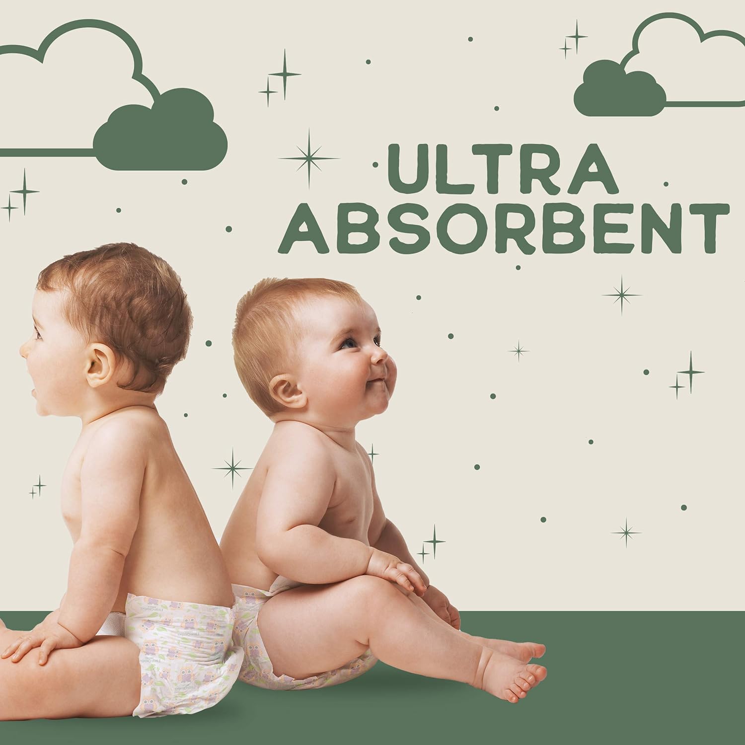 Happy Little Camper Natural Disposable Baby Diapers, Gentle on Skin, Ultra-Absorbent, Hypoallergenic, Chlorine Free, Safe for Sensitive Skin, Fragrance Free, Junior, Diapers Size 6, 102 Count - Image 7